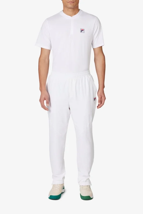 White Tennis Court Track Pant