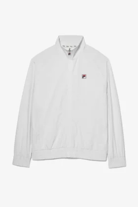 White Tennis Court Track Top