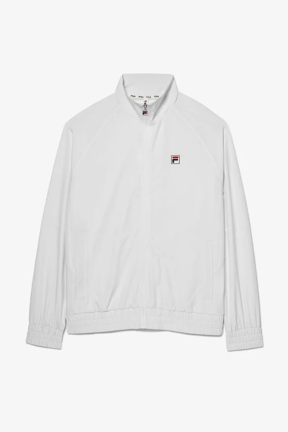 White Tennis Court Track Top