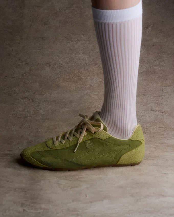 Women's Green Suede Ritmo Trainer