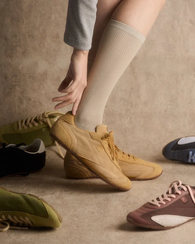 Women's Yellow Suede Ritmo Trainer